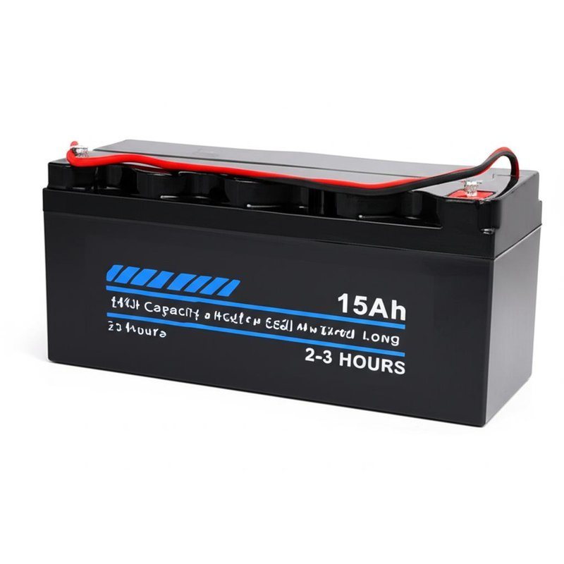 باتری برقی با ظرفیت بالا 15 آمپر ساعت برای زمان تخلیه طولانی 2-3 ساعت